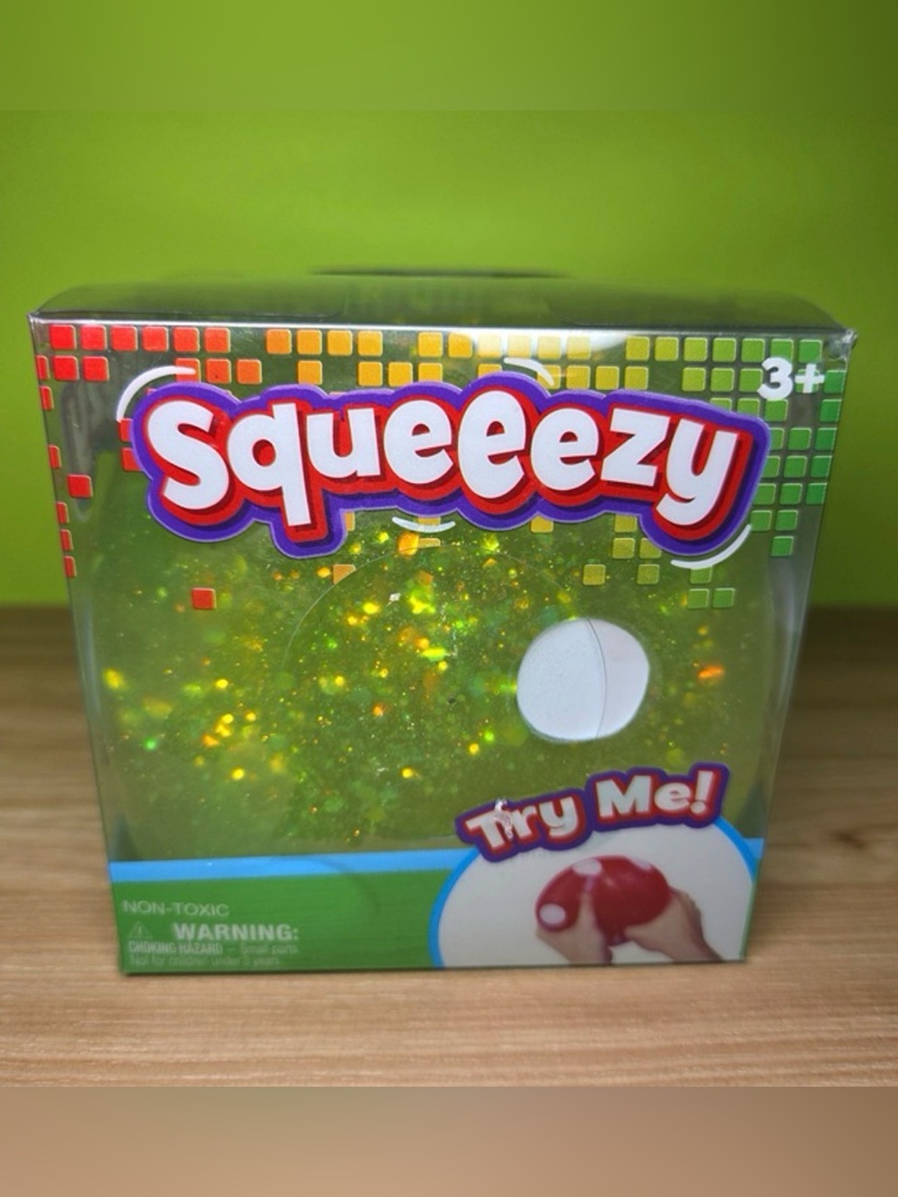 Sunny Days Squeeezy Jumbo Squishy Dice Squishy Stress Toy Sensory Fidget Green